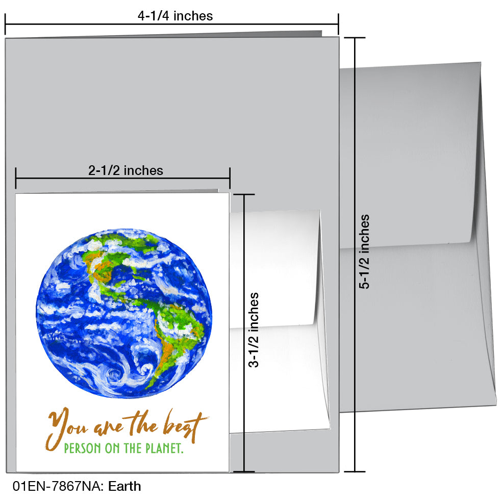 Earth, Greeting Card (7867NA), Enclosure, www.printedcanvas.com