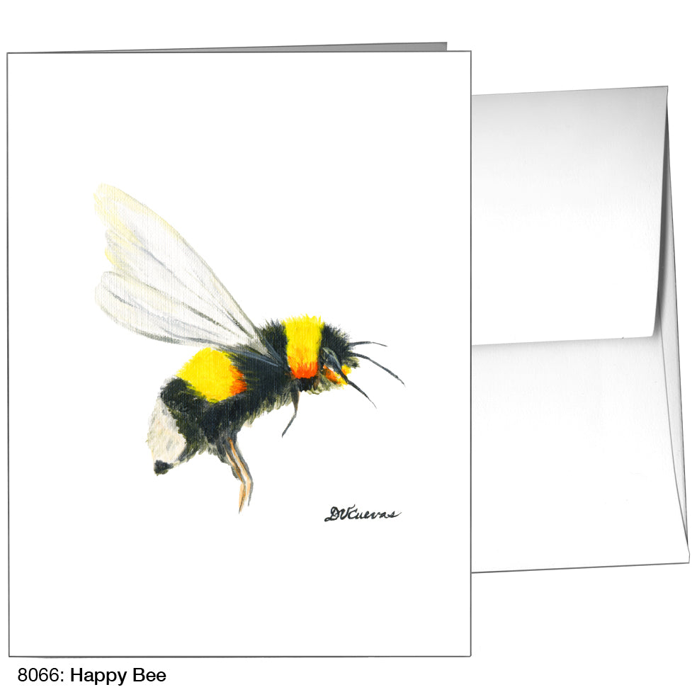 Happy Bee, Greeting Card (8066C), A2 Card, printedcanvas.com
