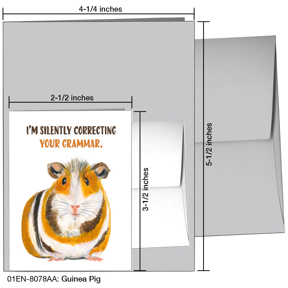 Guinea Pig, Greeting Card (8078AA), Enclosure, www.printedcanvas.com