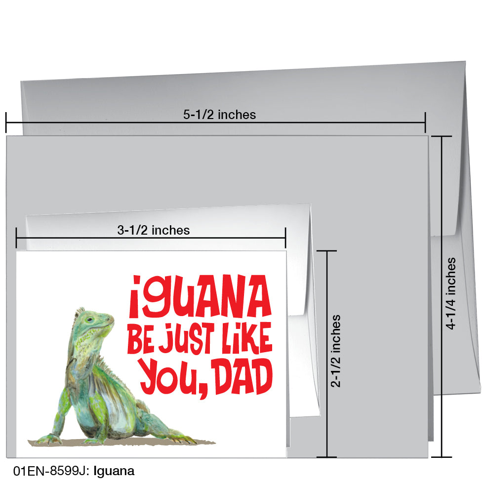 Iguana, Greeting Card (8599J), Enclosure, www.printedcanvas.com