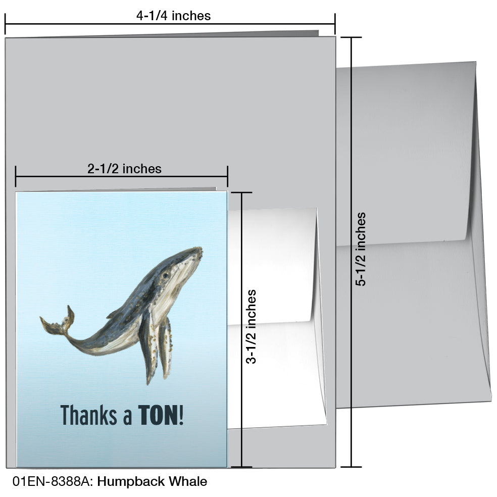 Humpback Whale, Greeting Card (8388A), Enclosure Card, www.printedcanvas.com