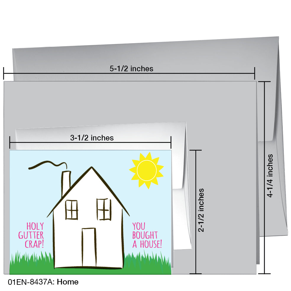 Home, Greeting Card (8437A), Enclosure Card, printedcanvas.com