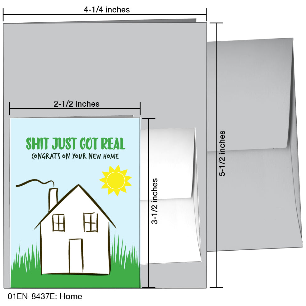 Home, Greeting Card (8437E), Enclosure, printedcanvas.com