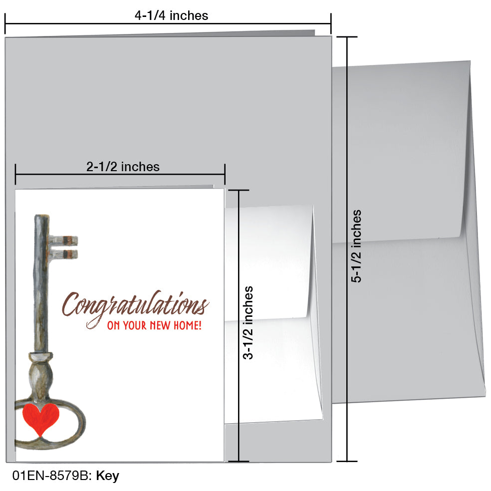 Key, Greeting Card (8579B), Enclosure, www.printedcanvas.com