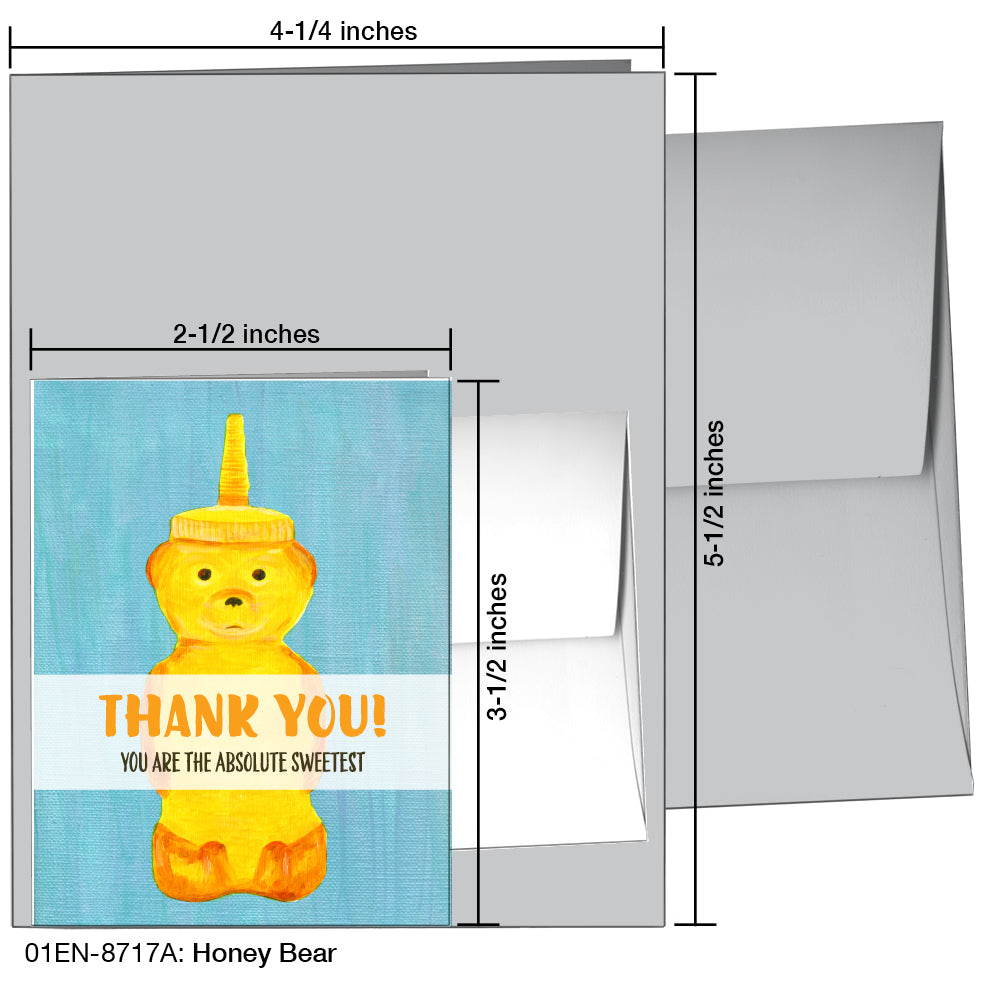 Honey Bear, Greeting Card (8717A), Enclosure Card, www.printedcanvas.com