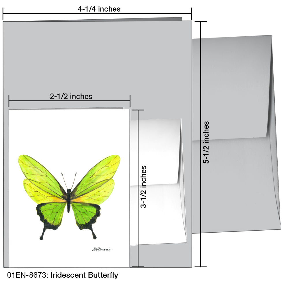 Iridescent Butterfly, Greeting Card (8673), Enclosure, printedcanvas.com