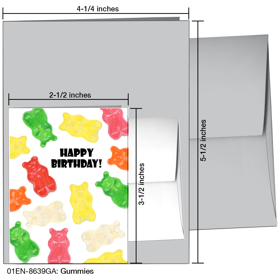 Gummies, Greeting Card (8639GA), Enclosure, www.printedcanvas.com