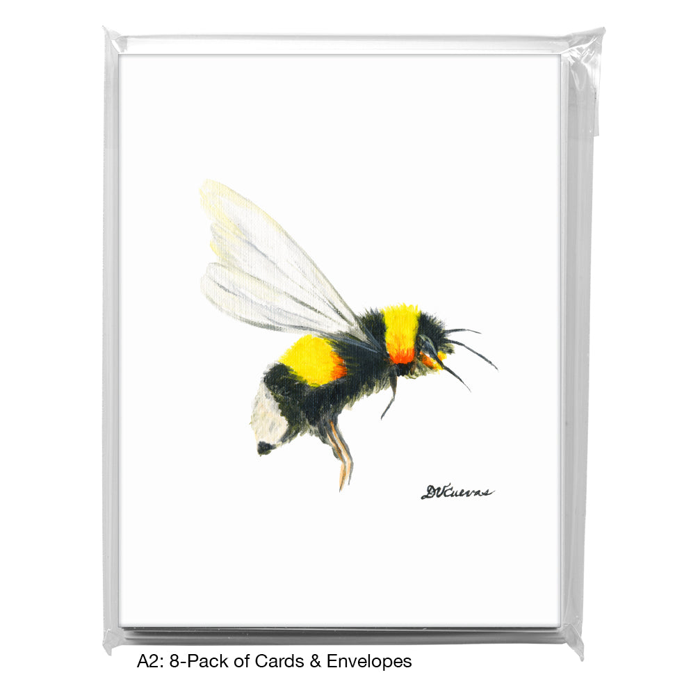 Happy Bee, Greeting Card (8066C), A2 8-Pack, printedcanvas.com