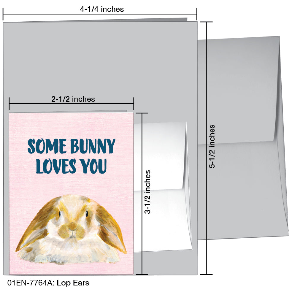 Lop Ears, Greeting Card (7764A), Enclosure, printedcanvas.com