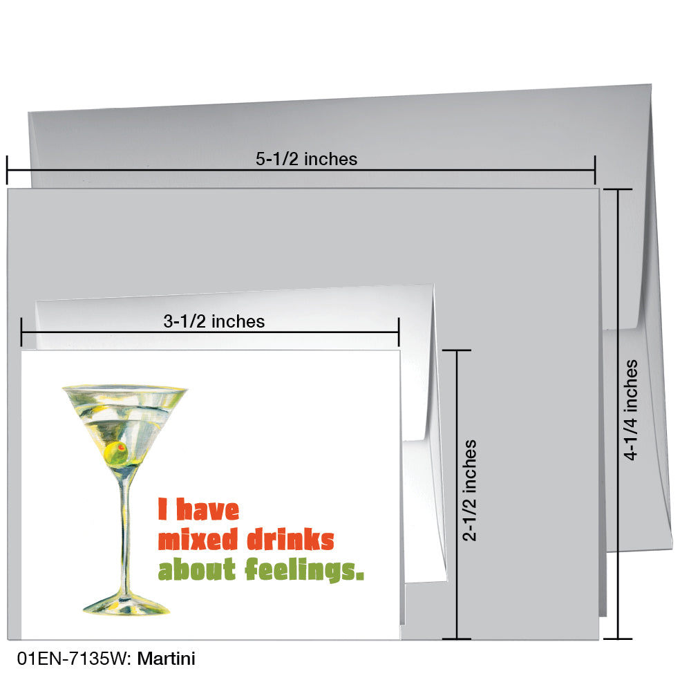 Martini, Greeting Card (7135W), Enclosure, printedcanvas.com