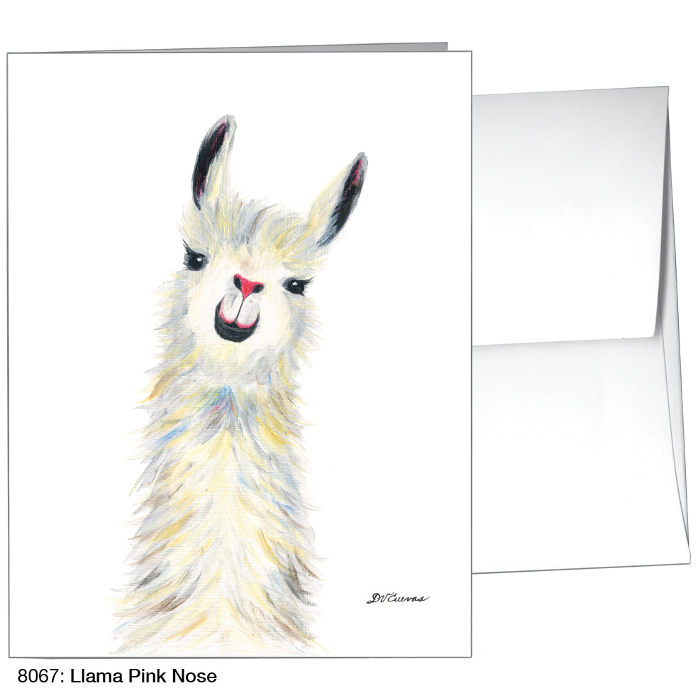 Llama Pink Nose, Greeting Card (8067), A2, printedcanvas.com