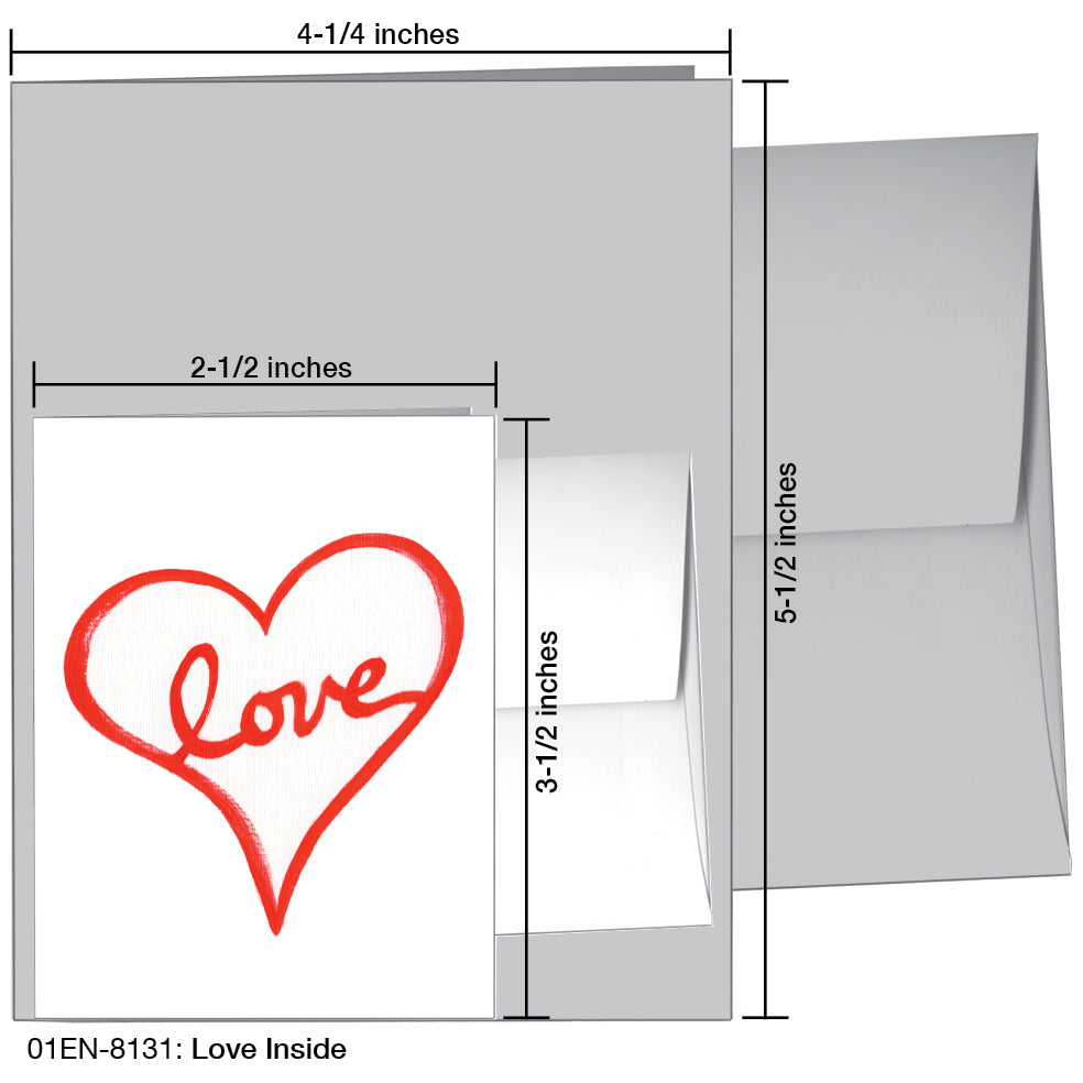 Love Inside, Greeting Card (8131A), Enclosure, www.printedcanvas.com