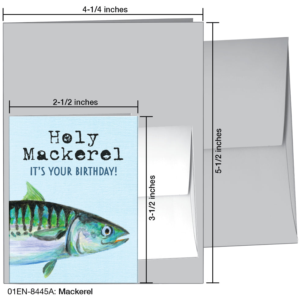 Mackerel, Greeting Card (8445A), Enclosure, www.printedcanvas.com