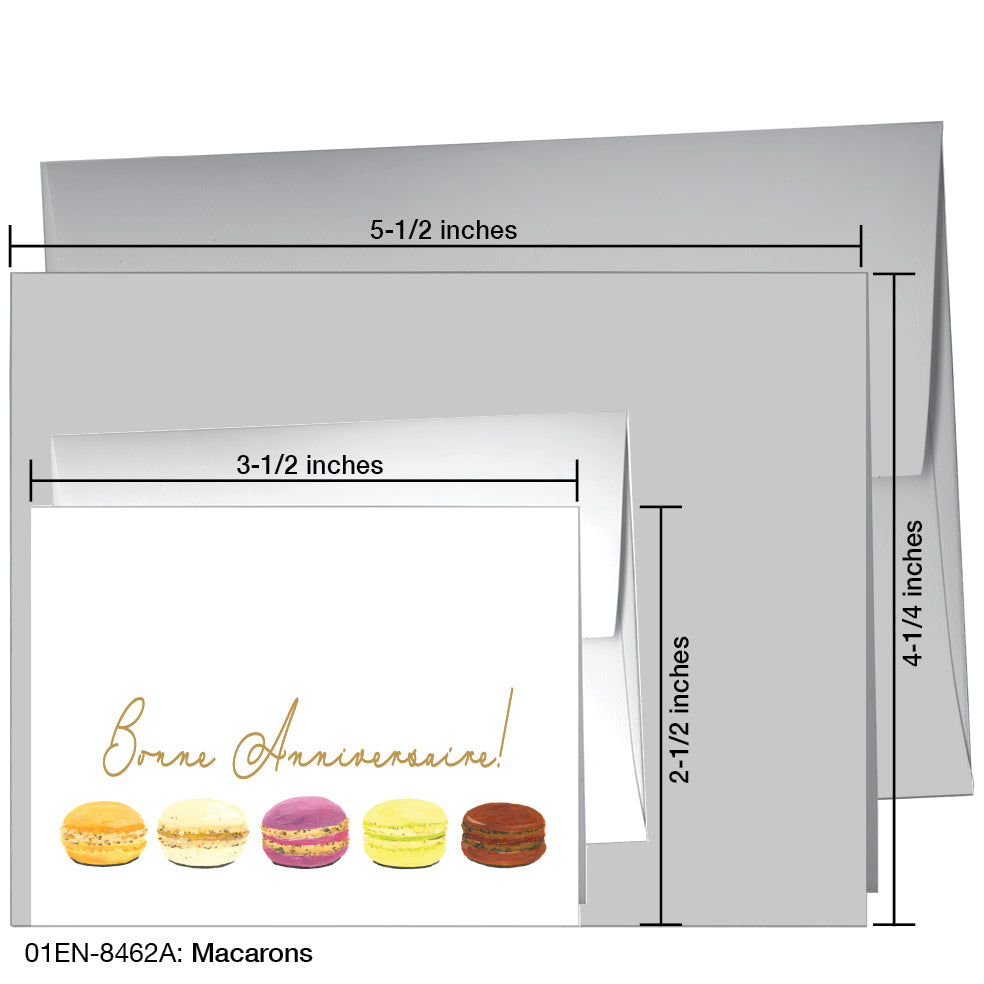 Macarons, Greeting Card (8462A), Enclosure, www.printedcanvas.com