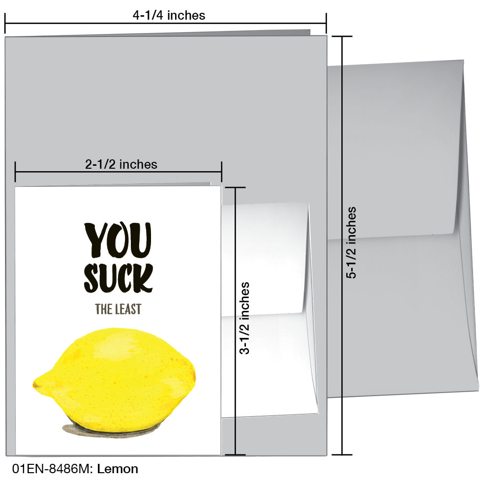 Lemon, Greeting Card (8486M), Enclosure, www.printedcanvas.com