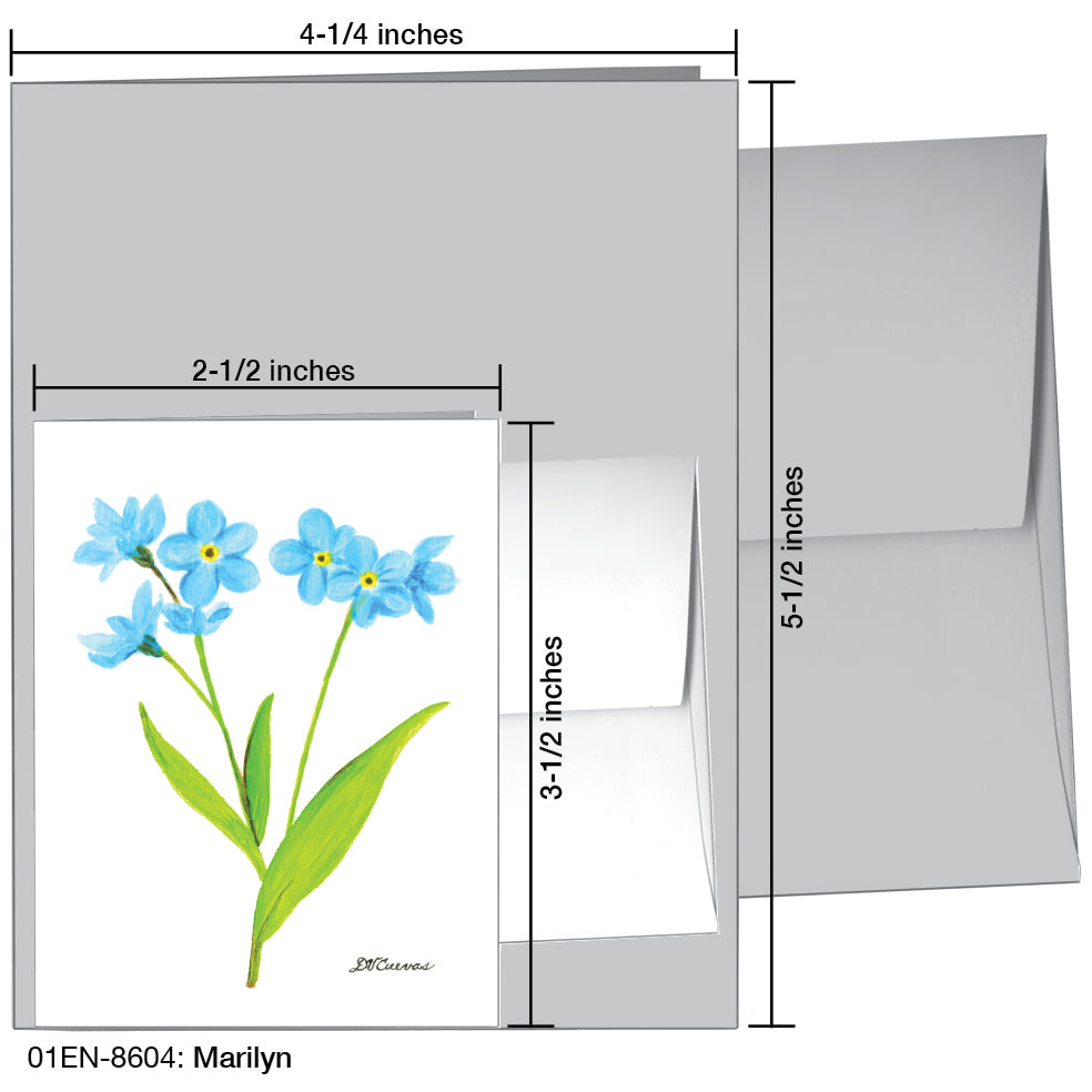 Marilyn, Greeting Card (8604A), Enclosure, www.printedcanvas.com