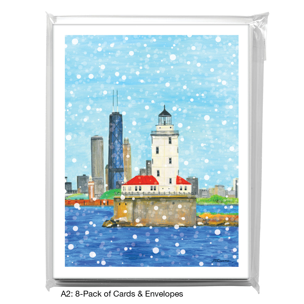Lighthouse, Chicago, Greeting Card (8640C), A2 8-Pack, printedcanvas.com