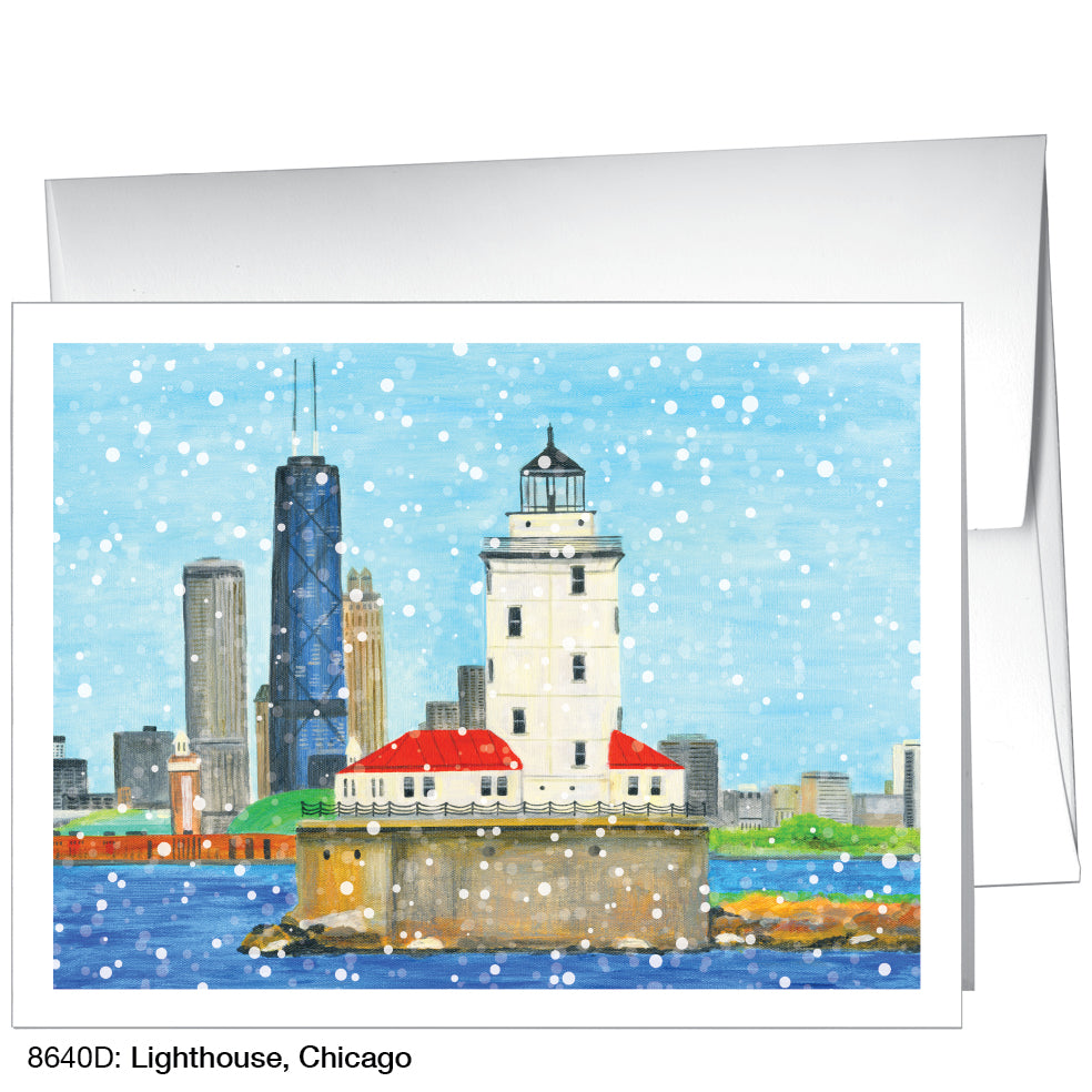 Lighthouse, Chicago, Greeting Card (8640D), A2, printedcanvas.com