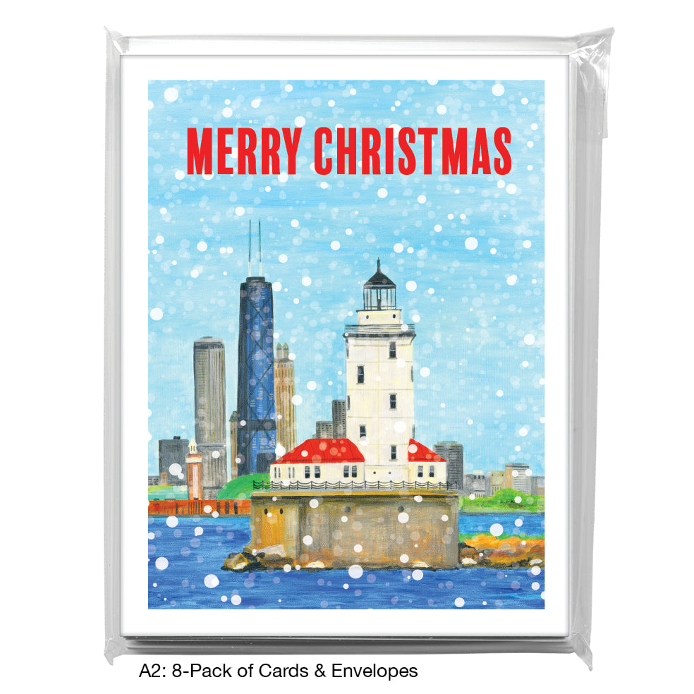 Lighthouse, Chicago, Greeting Card (8640F), A2 8-Pack, printedcanvas.com