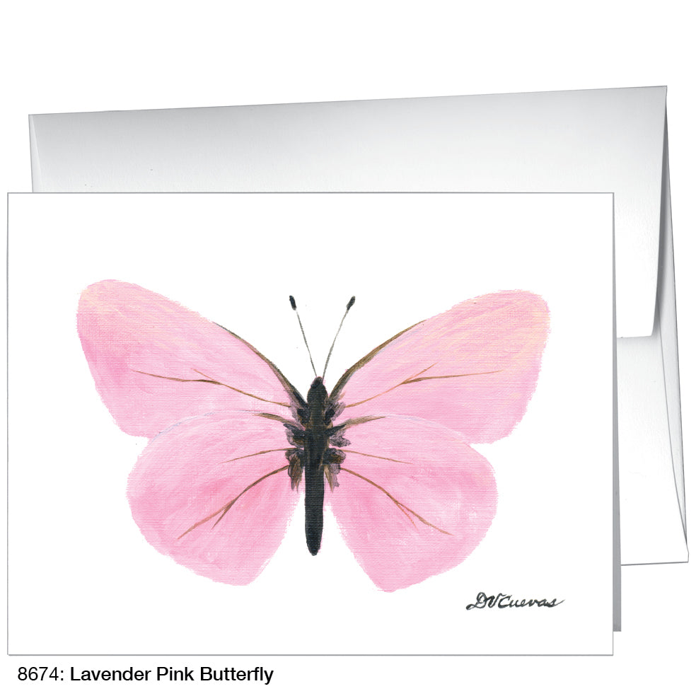 Lavender Pink Butterfly, Greeting Card (8674F), A2 Card Front, www.printedcanvas.com