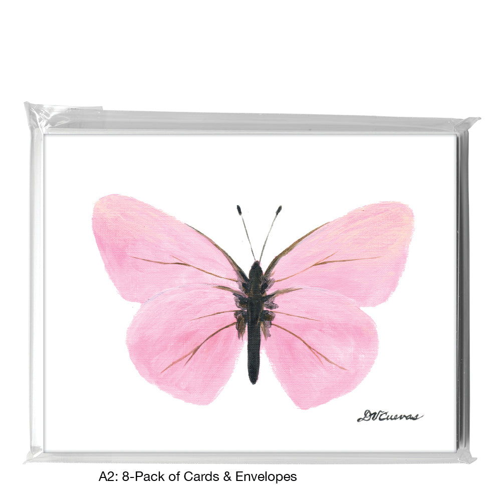 Lavender Pink Butterfly, Greeting Card (8674F), A2 Card 8-Pack, www.printedcanvas.com