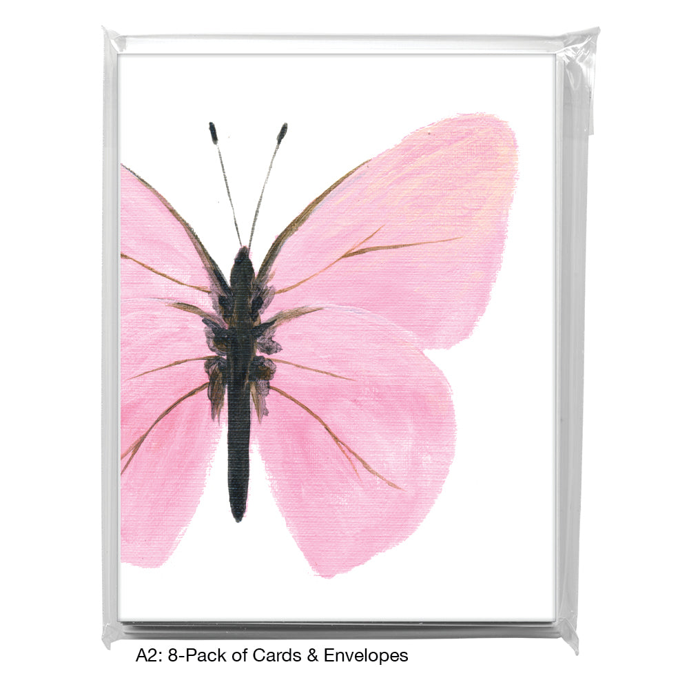 Lavender Pink Butterfly, Greeting Card (8674C), A2 8-Pack, printedcanvas.com