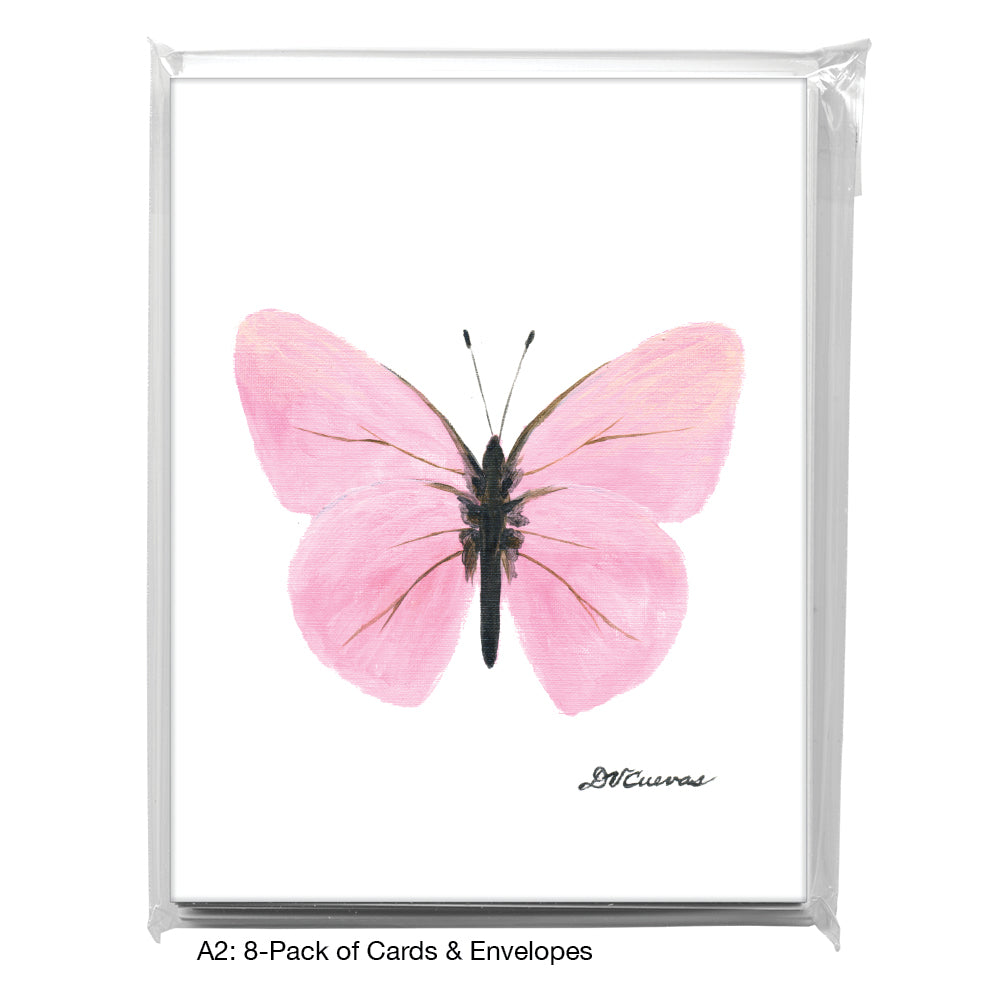Lavender Pink Butterfly, Greeting Card (8674D), A2 8-Pack, printedcanvas.com