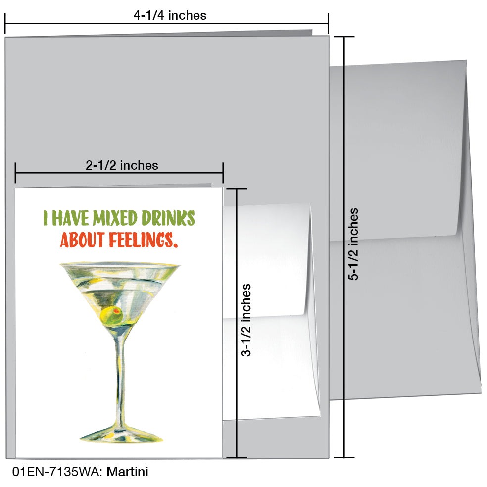 Martini, Greeting Card (7135WA), Enclosure, www.printedcanvas.com