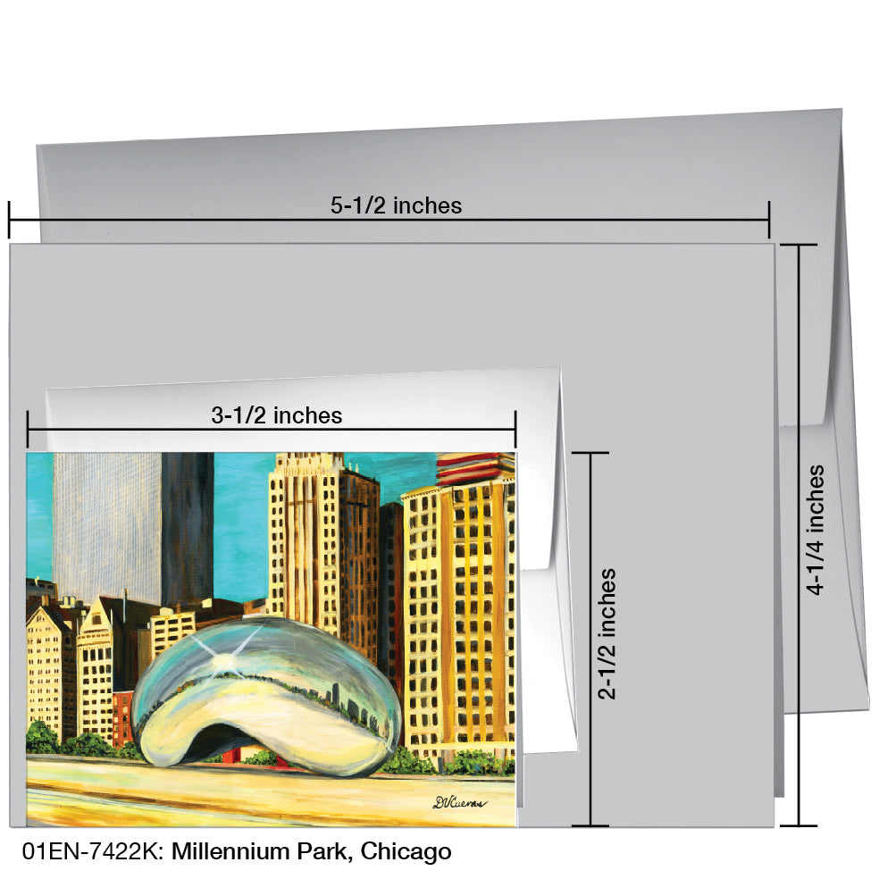 Millennium Park, Chicago, Greeting Card (7422K), Enclosure Card, printedcanvas.com
