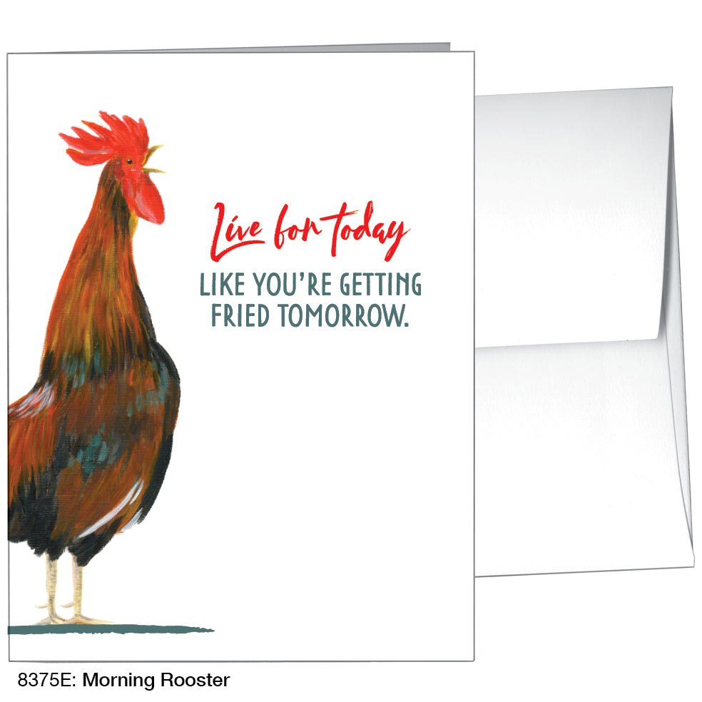Morning Rooster, Greeting Card (8375E), A2, printedcanvas.com