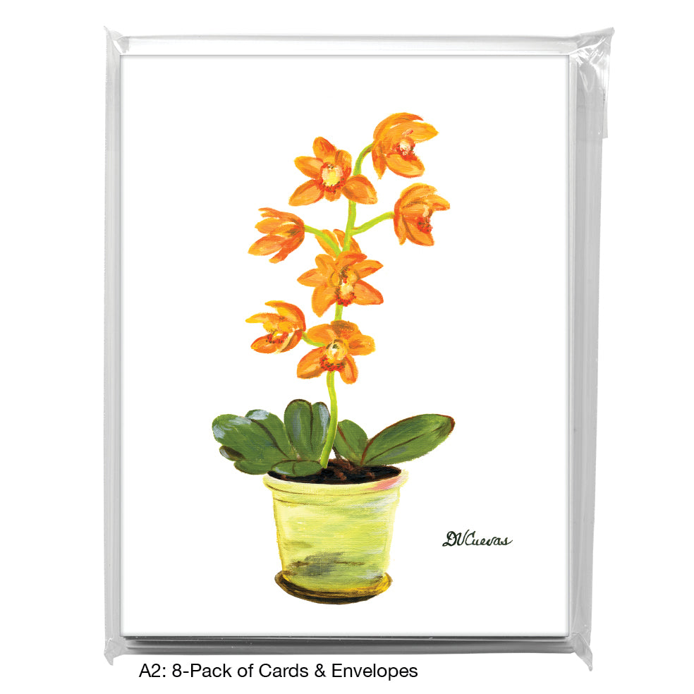 Orchid 'Cybidium', Greeting Card (7169C), A2 Card 8-Pack, www.printedcanvas.com