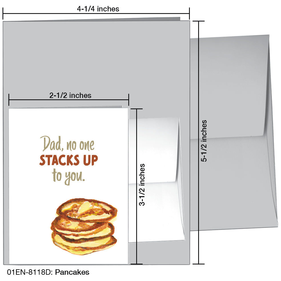 Pancakes, Greeting Card (8118D), Enclosure, www.printedcanvas.com