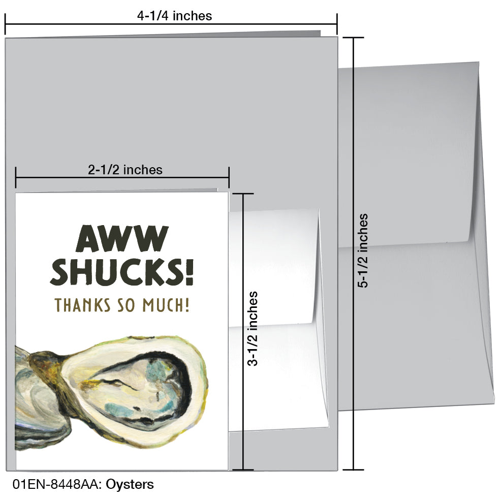 Oysters, Greeting Card (8448AA), Enclosure, www.printedcanvas.com