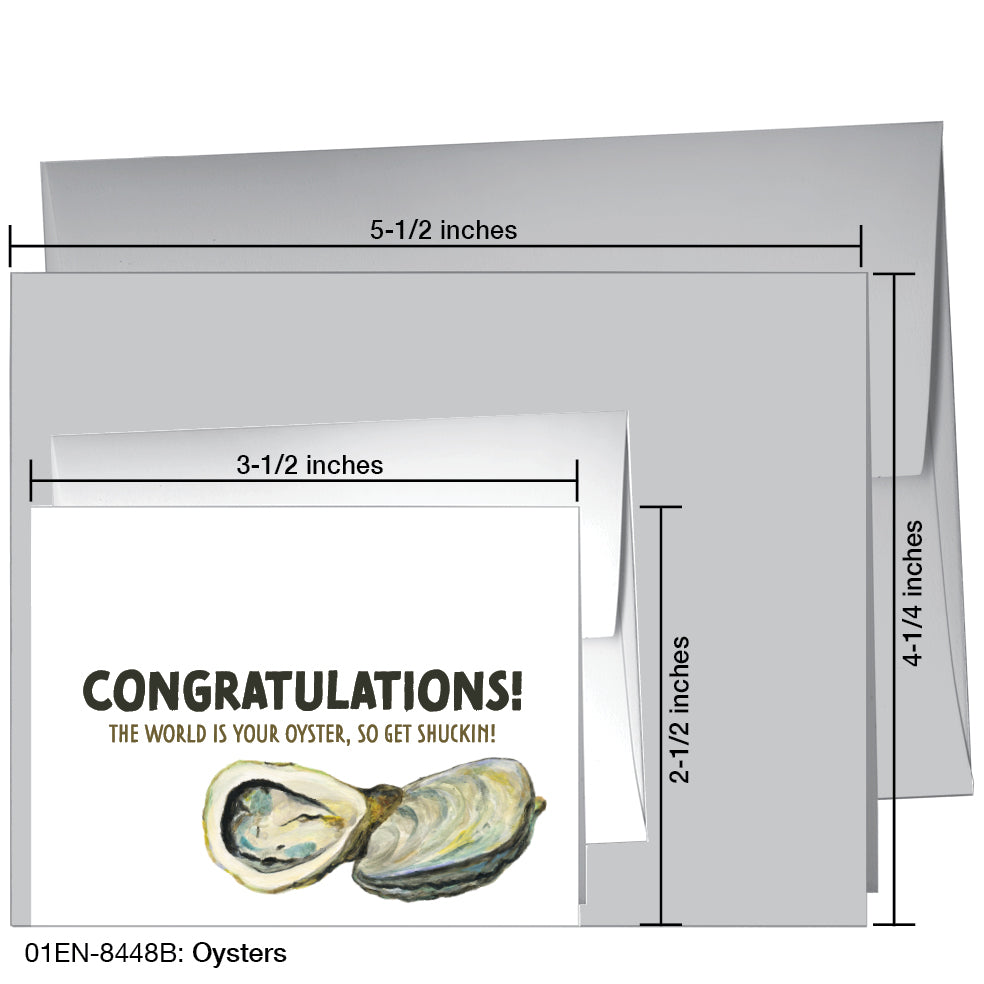 Oysters, Greeting Card (8448B), Enclosure, www.printedcanvas.com