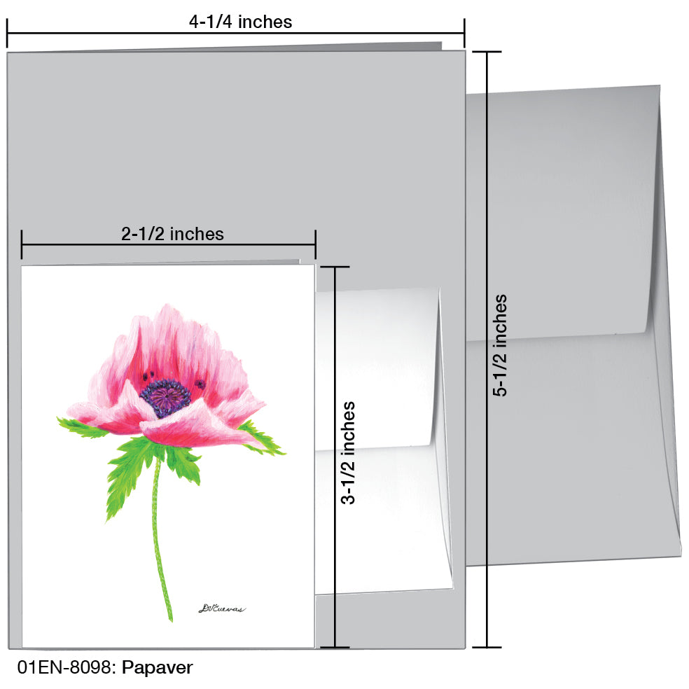 Papaver, Greeting Card (8098C), Enclosure, www.printedcanvas.com
