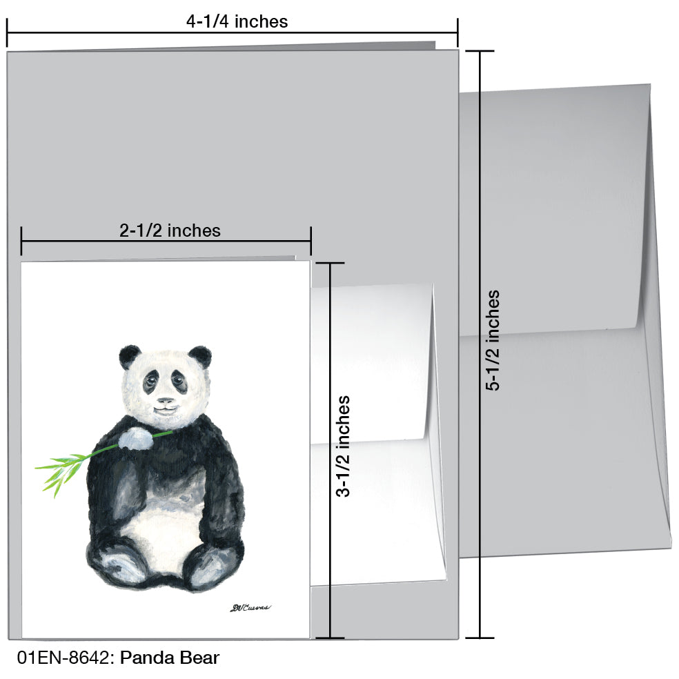 Panda Bear, Greeting Card (8642A), Enclosure Card, www.printedcanvas.com