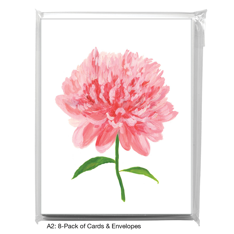 Peony Blossom, Greeting Card (8278H), A2 8-Pack, printedcanvas.com