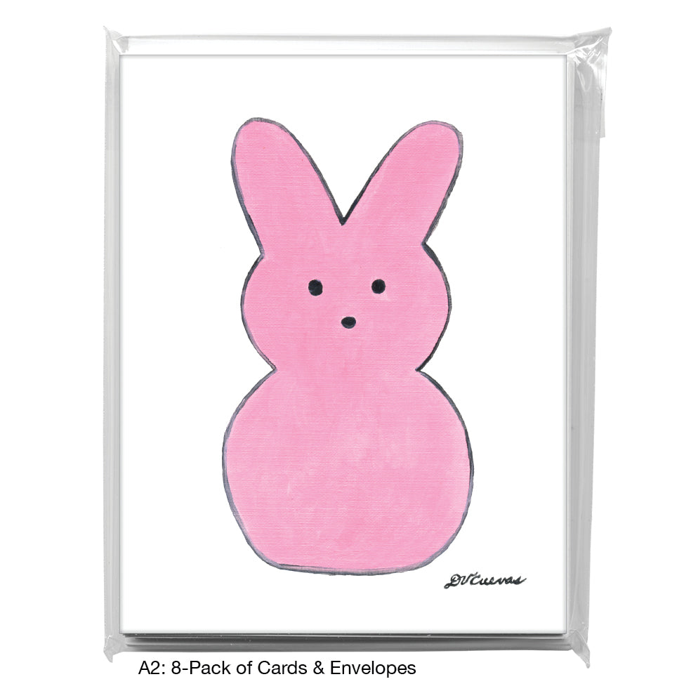 Peep - Pink, Greeting Card (8647A), A2 Card 8-Pack, www.printedcanvas.com