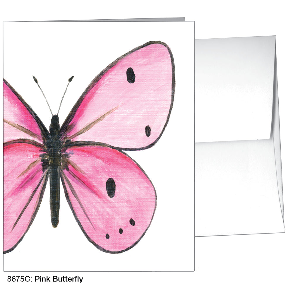 Pink Butterfly, Greeting Card (8675C), A2, printedcanvas.com