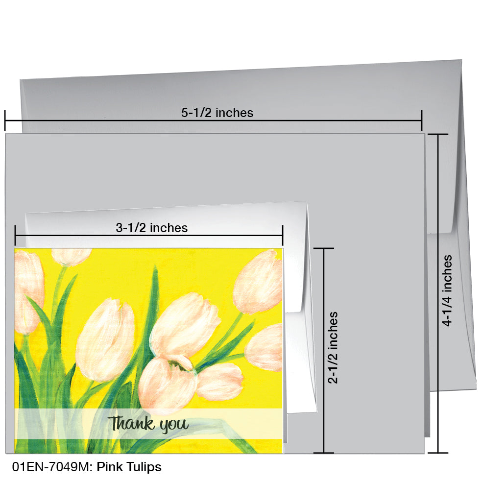 Pink Tulips, Greeting Card (7049M), Enclosure, printedcanvas.com