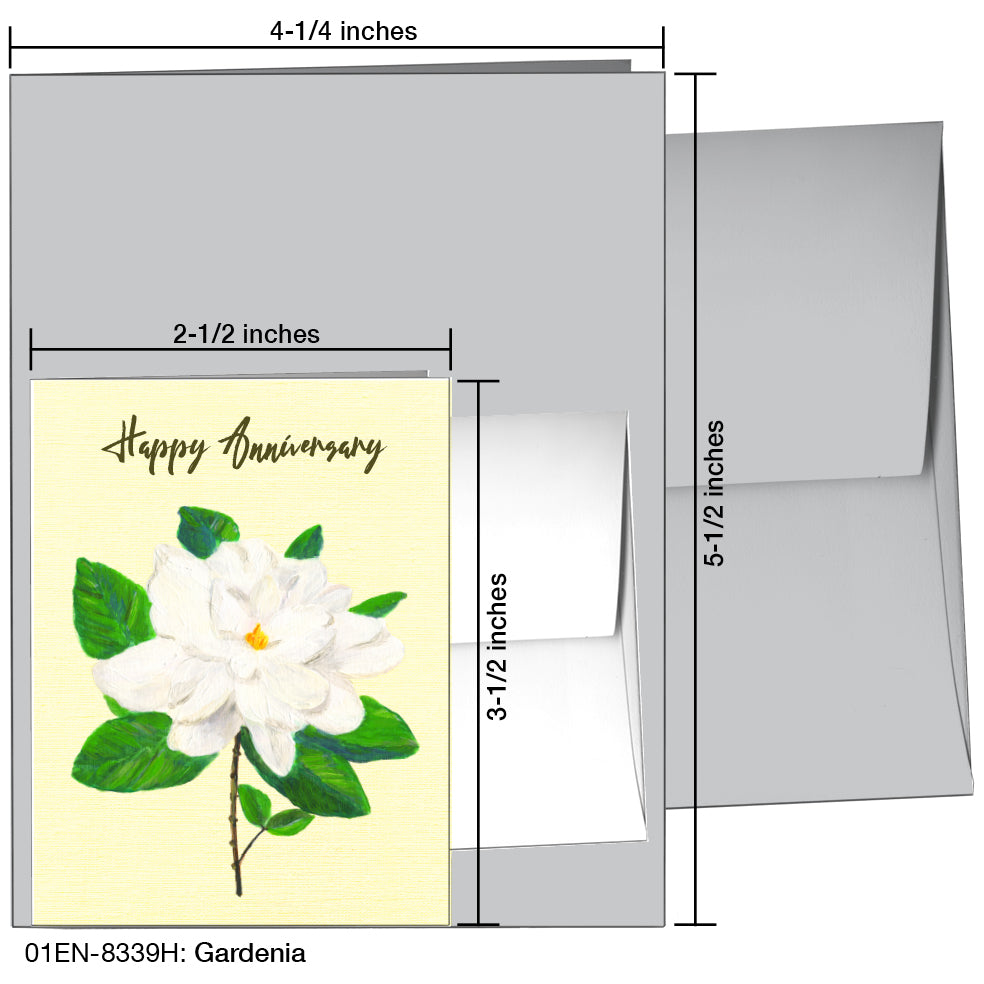 Gardenia, Greeting Card (8339H), Enclosure Card, www.printedcanvas.com