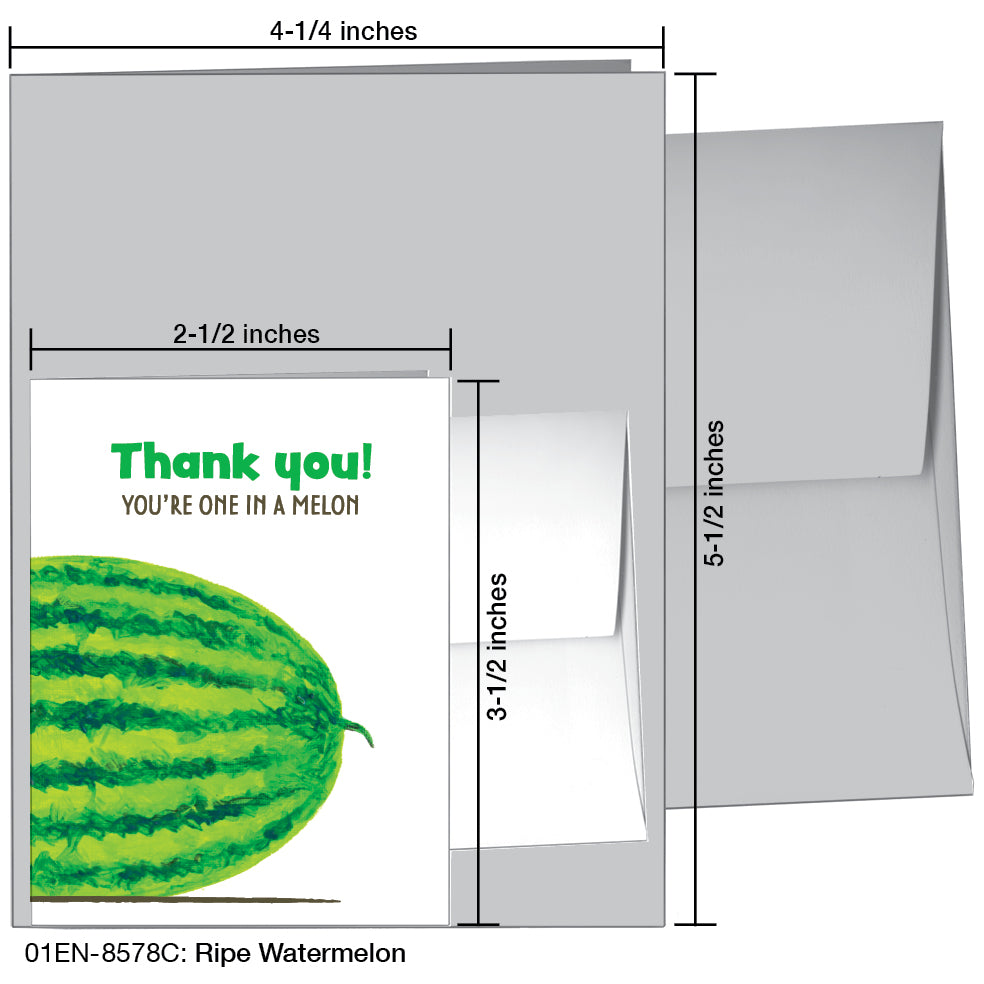 Ripe Watermelon, Greeting Card (8578C), Enclosure, www.printedcanvas.com