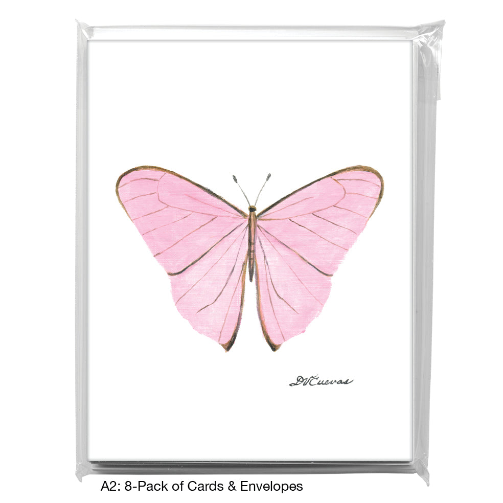 Pretty in Pink Butterfly, Greeting Card (8676D), A2 Card 8-Pack, www.printedcanvas.com