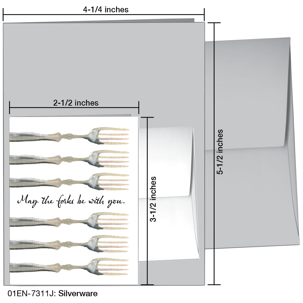 Silverware, Greeting Card (7311J), Enclosure, www.printedcanvas.com