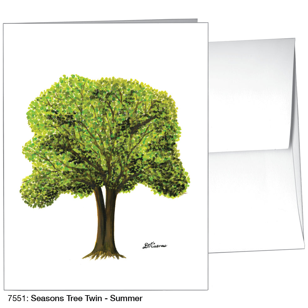 Seasons Tree Twin, Greeting Card (7551), A2, printedcanvas.com