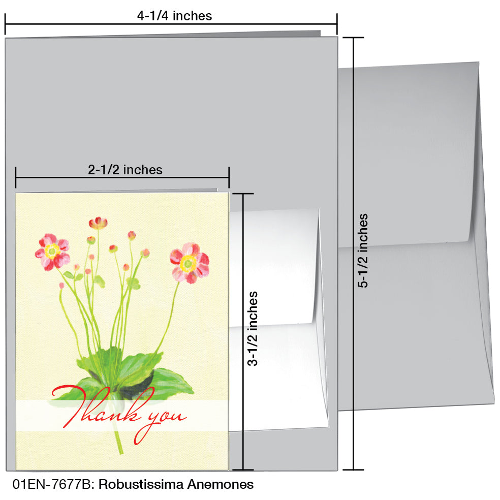 Robustissima Anemones, Greeting Card (7677B), Enclosure, www.printedcanvas.com