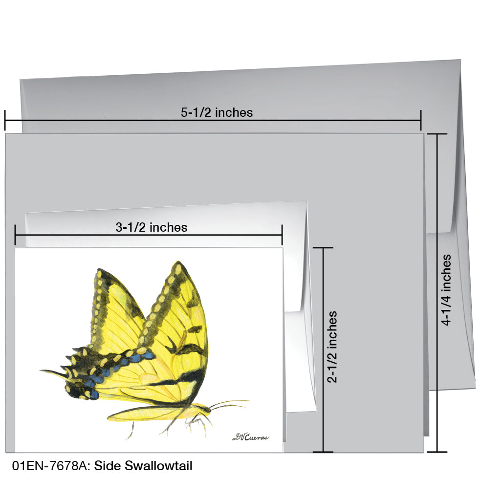 Side Swallowtail, Greeting Card (7678A), Enclosure, printedcanvas.com