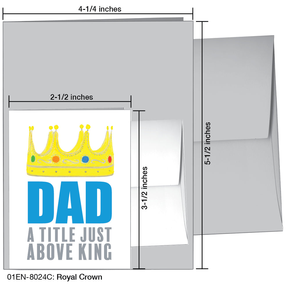 Royal Crown, Greeting Card (8024C), Enclosure, www.printedcanvas.com