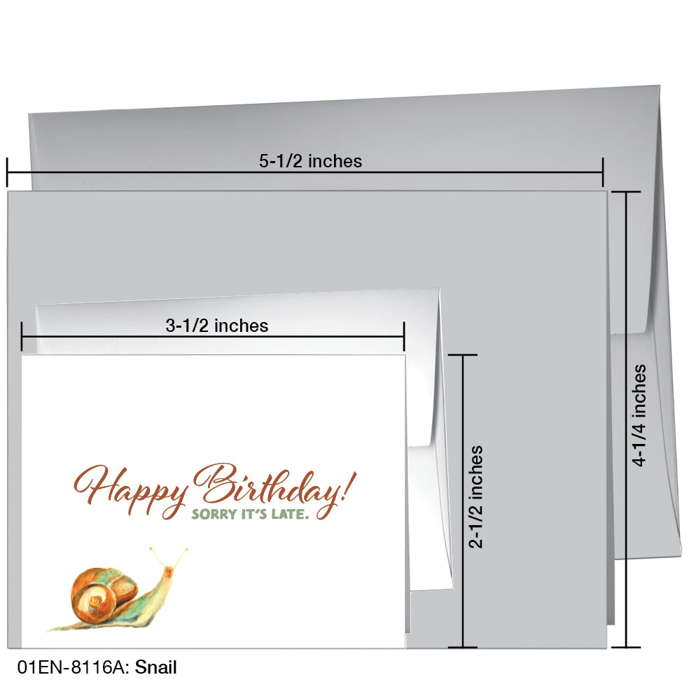 Snail, Greeting Card (8116A), Enclosure, www.printedcanvas.com