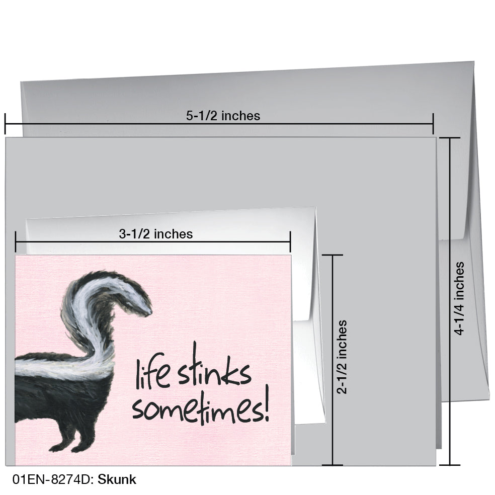 Skunk, Greeting Card (8274D), Enclosure, www.printedcanvas.com